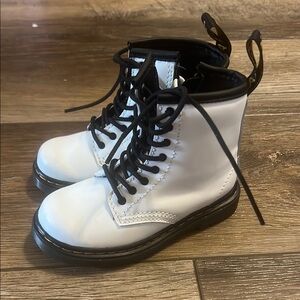 Black and White Dr. Marten Boots
